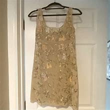 Dkny Dresses | Vintage Dkny Petite Shift Dress. | Color: Cream | Size: 4