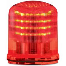 Federal Signal SLM100R Streamline Modular Multi-Pattern LED Beacon, Red, Required Base Sold Separately, Polycarbonate