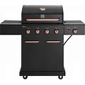 Kenmore PG-A40409S0LB-2 4 Burner Cabinet Style Propane Gas BBQ Grill With Searing Side Burner, 52000 Total BTU, Black And Copper