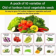A Pack Of 10 Varieties Of Vegetables Seeds For Home Gardening,Plants,Seed
