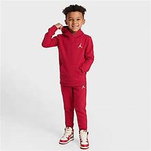Jordan Kids' Toddler Jordan MJ Essentials Fleece Hoodie And Jogger Pants Set In Red/Gym Red Size 4 T | Cotton/Polyester/Fleece