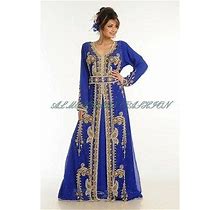 Elegant Farasha Fancy Jilbab Arabian Dubai Abaya Wedding Gown Dress 559