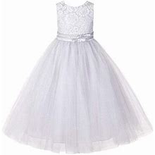 Ekidsbridal Lace Tulle Tutu Flower Girl Dress Junior Bridesmaid Pageant Ballroom Gown 188 12