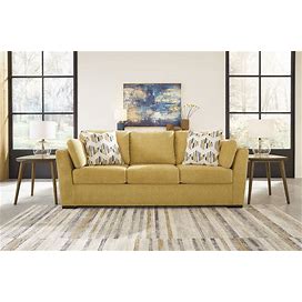 Ashley Keerwick Sunflower Sofa, Yellow Contemporary And Modern Couches From Coleman Furniture