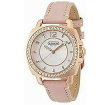 COACH 14503151 Boyfriend Rose Gold Case Pink Strap Women's Watch