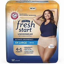 Fitright Fresh Start Incontinence Underwear, Beige Size 2XL | Case Of 48 | Carewell
