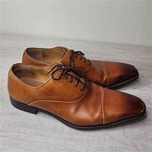 Magnanni Shoes | Magnanni Saffron Laceup Cuero Cap Toe Oxford Shoes | Color: Brown | Size: 8.5