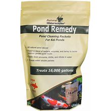 Natural Waterscapes Pond Remedy | Koi Pond Cleaning Packets | Treats Up To 16,000 Gallons