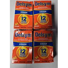 Pack Of 4 Delsym Cough Suppressant Liquid, 30 12-Hour, Orange 3 0Z Per