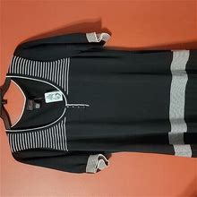 Torrid Dresses | 2X Torrid Knit Pleat School Girl Dress Gothic Stripe Plus Size | Color: Black/White | Size: 2X