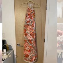 Ann Taylor Loft Floral Maxi Dress | Color: Orange/Pink | Size: 2