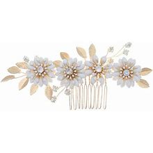 Bridal Hair Comb Handmade Leaf Floral Wedding Headpiece Accessories For Women