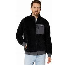 L.L.Bean Bean's Sherpa Fleece Jacket Regular Men's Clothing Black/Alloy Gray : XL