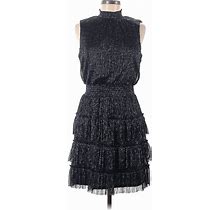 MSK Cocktail Dress - Dropwaist: Black Tweed Dresses - Women's Size Small