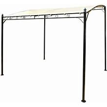 Sunshade Awning Gazebo With Polyester Shade Steel Stand