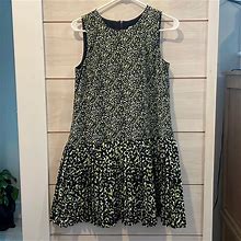 Loft Dresses | Ann Taylor Loft Dress - Soft Green & Black Animal Print - Size 6 Petite | Color: Black/Green | Size: 6P