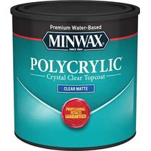 Minwax Polycrylic Clear Matte Water-Based Lacquer (Half-Pint) | 222224444