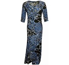 Attitudes By Renee Dresses | Attitudes By Renee Tall Como Jersey Godet Midi Dress Women's Sz Xs Blue | Color: Blue | Size: Xs Tall