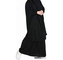 Women's Casual Solid Robe Abaya Arab Kaftan Robe Two-Piece Robe Jumpsuit Women Clothing Popover Romper