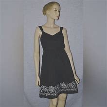 Loft Dresses | Ann Taylor Loft Petites New Sz Op Black White Embroidery Spring Summer Dress | Color: Black/White | Size: 0P