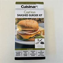 Cuisinart Kitchen | Cuisinart Cast Iron Smashed Burger Kit New In Box B32 | Color: Black/Silver | Size: Os