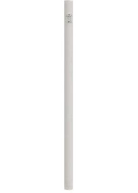 SOLUS 7 ft. White Outdoor Direct Burial Lamp Post With Convenience Outlet