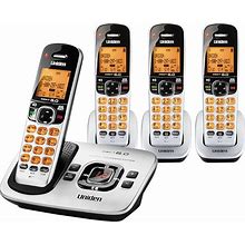 Uniden DECT 6.0 Expandable 4 Handset Cordless Phone With Digital Answering System - Silver (D1780-4) (Renewed)