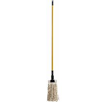 Lavex Wet Mop Kit With 16 Oz. 24 Natural Cotton Cut End Wet Mop And 60" Jaw Style Mop Handle