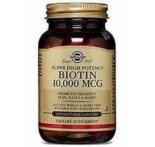 Solgar Biotin 10,000 Mcg Vegetable Capsules 120 Count