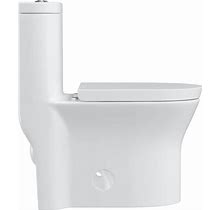 Elongated One-Piece Toilet With High Efficiency Flush