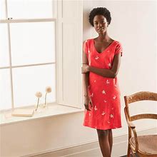 Boden Dresses | Boden Polly Embroidered Dress Cherry Red, Parrot Embroidery | Color: Pink/Red | Size: 6P