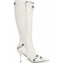 Balenciaga Cagole 90mm Boot - White - Women's - 7.5 - Lambskin