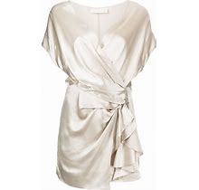 Michelle Mason - Draped-Detail Mini Dress - Women - Silk - 0 - Gold