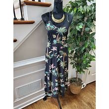 Old Navy Dresses | Old Navy Women's Blue Floral 100%Rayon V-Neck Strappy Long Maxi Dress Size Small | Color: Blue | Size: S
