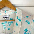 Ganni Dresses | Ganni Floral Wrap Dress | Color: Blue/White | Size: 4