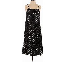 Peyton & Parker Casual Dress - Midi Halter Sleeveless: Black Polka Dots Dresses - Women's Size X-Small