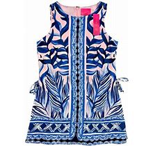 Lilly Pulitzer Donna Romper Dress Size 8 Pink Tropics Tint 001558 Womens