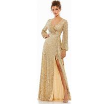 Mac Duggal 5213 Long Mother Of The Bride Dress, Champagne / 10
