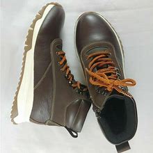 Alfani Mens Brown Reggie Leather Alpine Boot Padded Lace Up NEW