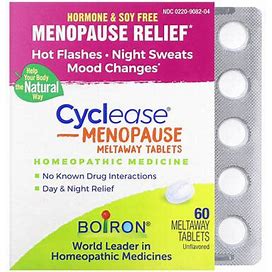 Boiron, Cyclease Menopause, Unflavored, 60 Meltaway Tablets, BOI-08204