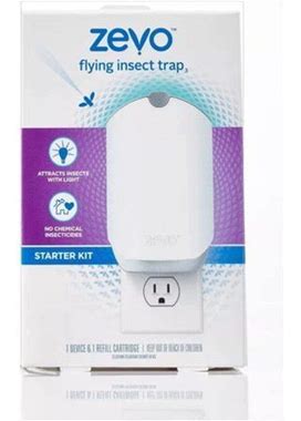 Electric Flying Insect Trap Starter Kit - Zevo | Mosquito Killer| Fruit Fly Trap | UV Light Attracts Insect |