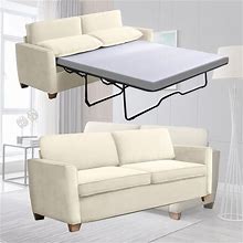 Queen Velvet Pull Out Sofa Bed, 2 in 1 Loveseat Sleeper Couch Bed With