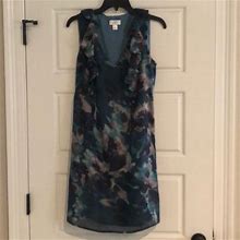 Loft Dresses | Ann Taylor Loft Dress | Color: Blue/Cream | Size: 6