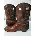 Tony Lama Men's Boots 3R Western Boots RR9009 Dark Tan Embroidered Size 10D