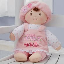 Embroidered My First Brunette Baby Doll By Baby Gund®, Personalized Toys, Personalized Baby Doll, Custom Baby Doll, Kids Gift, Gift For Kids