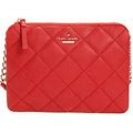Kate Spade Emerson Place Harbor Leather Crossbody Bag Pxru6749 in Hibiscus Red