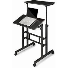 Bring Home Furniture Computer Desk W/ Tilting Table, Adjustable Small Standing Desk W/Monitor Shelf For Office Wood/Plastic/Acrylic/Metal | Wayfair