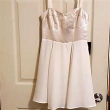 Express Dresses | Nwt Express Babydoll Dress | Color: Cream/Gold | Size: 0
