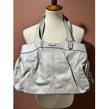Coach Perforated Silver Hobo Handbag $598