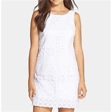 Lilly Pulitzer Dresses | Lilly Pulitzer Delia Shift Dress White Sleeveless 10 | Color: White | Size: 10
